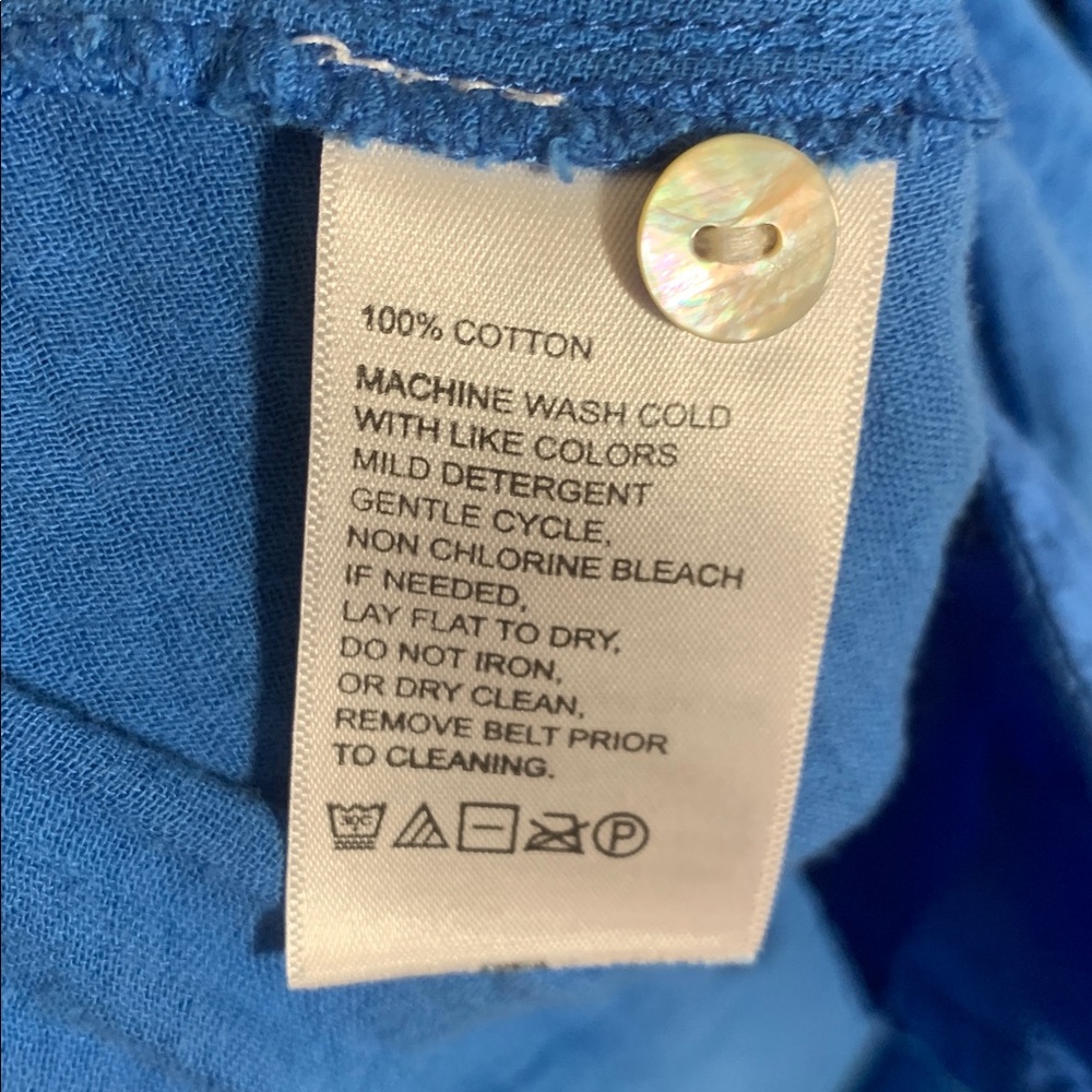 Tommy Bahama Womens Cotton Gauze Shirt Midi Dress Blue Size S Minimalist Beach - Picture 6 of 7